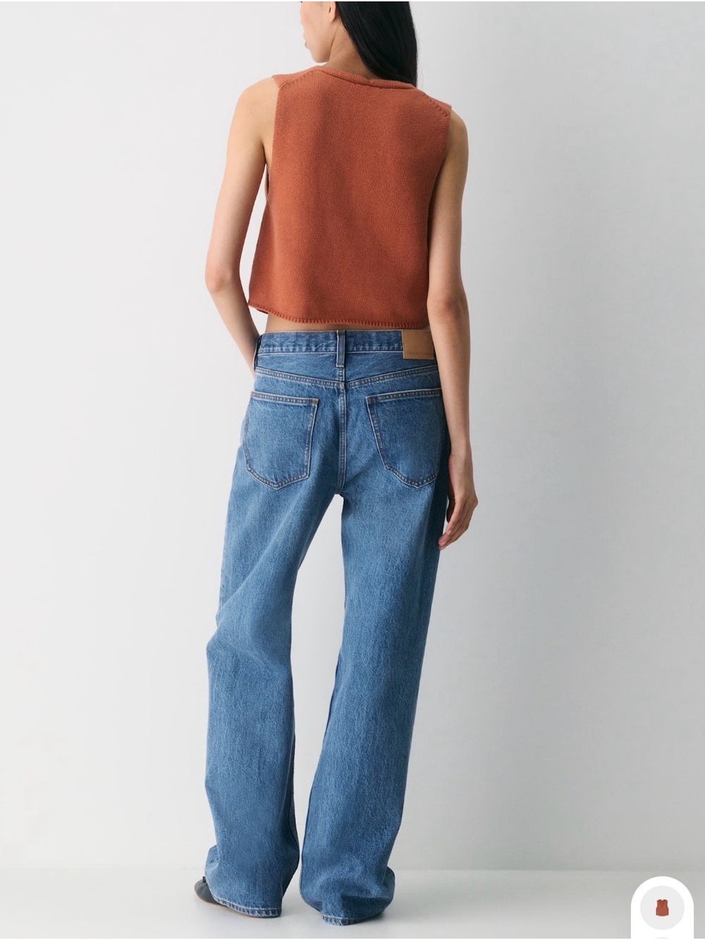 Aritzia Wilfred basque sweater vest terracotta - Picture 2 of 7